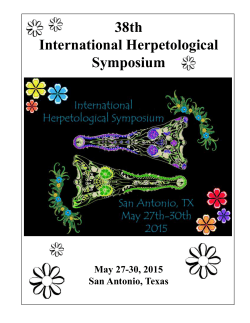 IHS 2015 Program - The International Herpetological Symposium