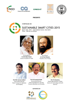 SUSTAINABLE SMART CITIES-2015 - Indian Institute of Architects