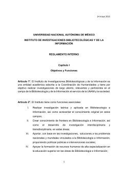Reglamento Interno - Centro Universitario de Investigaciones