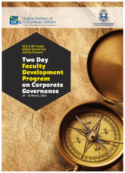 Faculty Dev Program on Corp Gov, Revised 040315