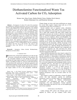 Dithanolamine Functionalized Waste Tea Activated Carbon for CO2