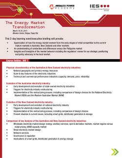 The Energy Market Transformation - Institute of Integrated Electrical