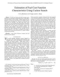 Estimation of Fuel Cost Function Characteristics Using Cuckoo Search