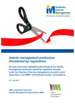 Interim management profession threatened by regulations