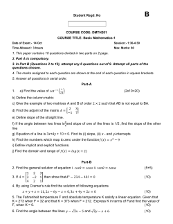 Part-A 1. a) Find the value of (2x10=20) b) Define the column