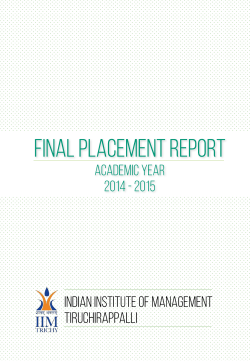 to the report - Indian Institute of Management Tiruchirappalli