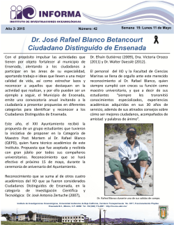 Dr. JosÃ© Rafael Blanco Betancourt Ciudadano Distinguido de