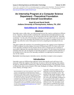 An Internship Program at a Computer Science Department