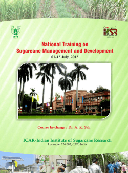 National Training on Sugarcane Management and Development