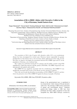 Association of HLA-DRB1 Alleles with Ulcerative Colitis in the City of