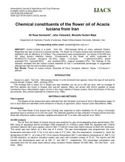 Chemical constituents of the flower oil of Acacia Leuciena from Iran