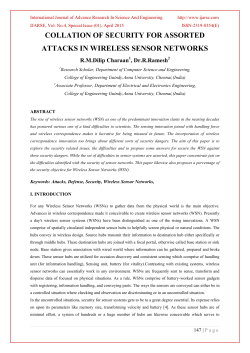 collation of security for assorted attacks in wireless sensor networks