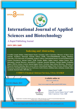Full Text - International Journal of Applied Sciences and