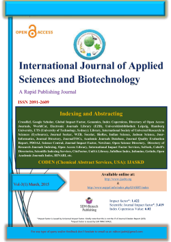 Full Text - International Journal of Applied Sciences and
