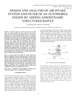 design and analysis of air intake system and filter of an automobile