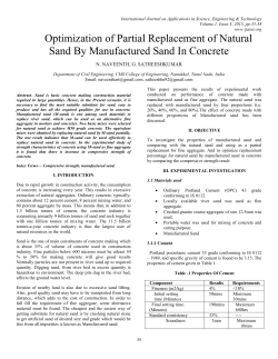 Optimization of Partial Replacement of Natural Sand By