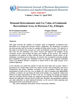 Demand Determinants and Use Value of Gudumale