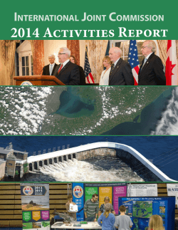 2014 Activities Report  - International Joint Commission