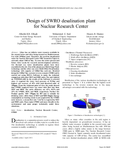 Design of SWRO desalination plant for Nuclear Research Center