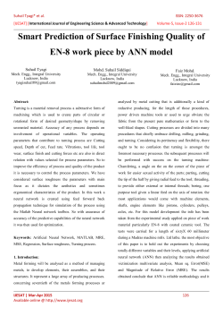 Smart Prediction of Surface Finishing Quality of EN-8 work