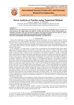 Stress Analysis of Notches using Numerical Method
