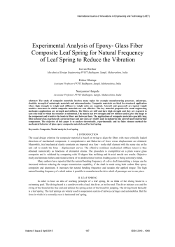 Experimental Analysis of Epoxy- Glass Fiber Composite Leaf