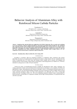 Behavior Analysis of Aluminium Alloy with Reinforced Silicon