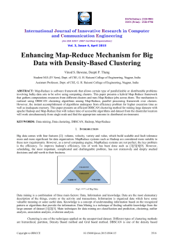 Enhancing Map-Reduce Mechanism for Big Data with