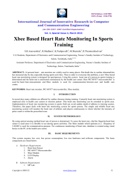 Xbee Based Heart Rate Monitoring In Sports Training