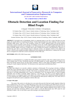 Obstacle Detection and Location Finding For Blind People