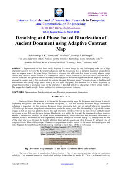 Denoising and Phaseâbased Binarization of Ancient