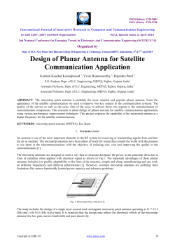 Design of Planar Antenna for Satellite Communication