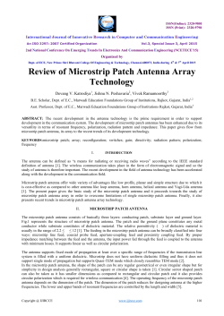 Review of Microstrip Patch Antenna Array Technology