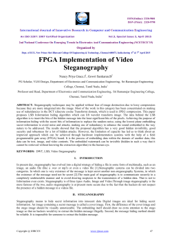 FPGA Implementation of Video Steganography