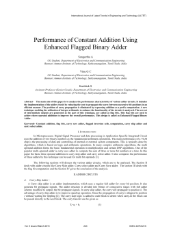 Performance of Constant Addition Using Enhanced Flagged Binary