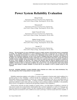 Power System Reliability Evaluation - International Journal of Latest