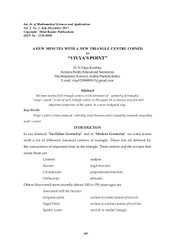 âVIVYA`S POINTâ - International Journal of Mathematical Sciences