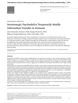 Serotonergic Psychedelics Temporarily Modify Information Transfer