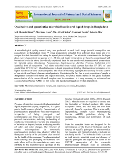 Qualitative and quantitative microbial load in oral liquid drugs in