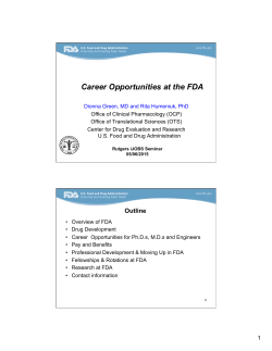 Career Opportunities at the FDA