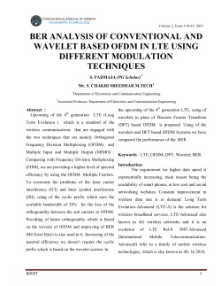 ber analysis of conventional and wavelet based ofdm in lte