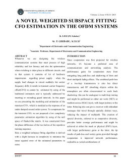 a novel weighted subspace fitting cfo estimation in the ofdm
