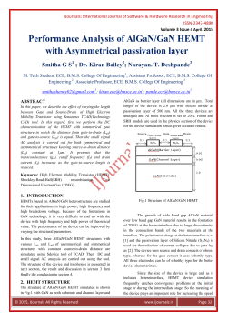 Performance Analysis of AlGaN/GaN HEMT with Asymmetrical