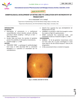 embryological development of retina and its corelation with