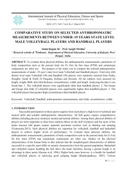 comparative study on selected anthropomatrc measurements