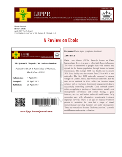 A Review on Ebola - International Journal of Pharmacy and