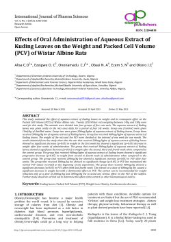 Effects of Oral Administration of Aqueous Extract of Kuding Leaves