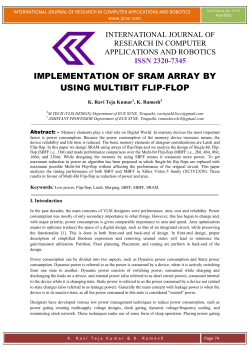 implementation of sram array by using multibit flip-flop