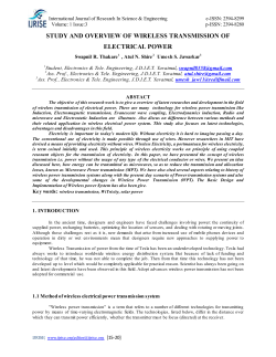STUDY AND OVERVIEW OF WIRELESS TRANSMISSION OF