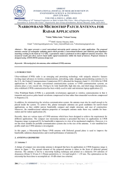 narrowband microstrip patch antenna for radar application